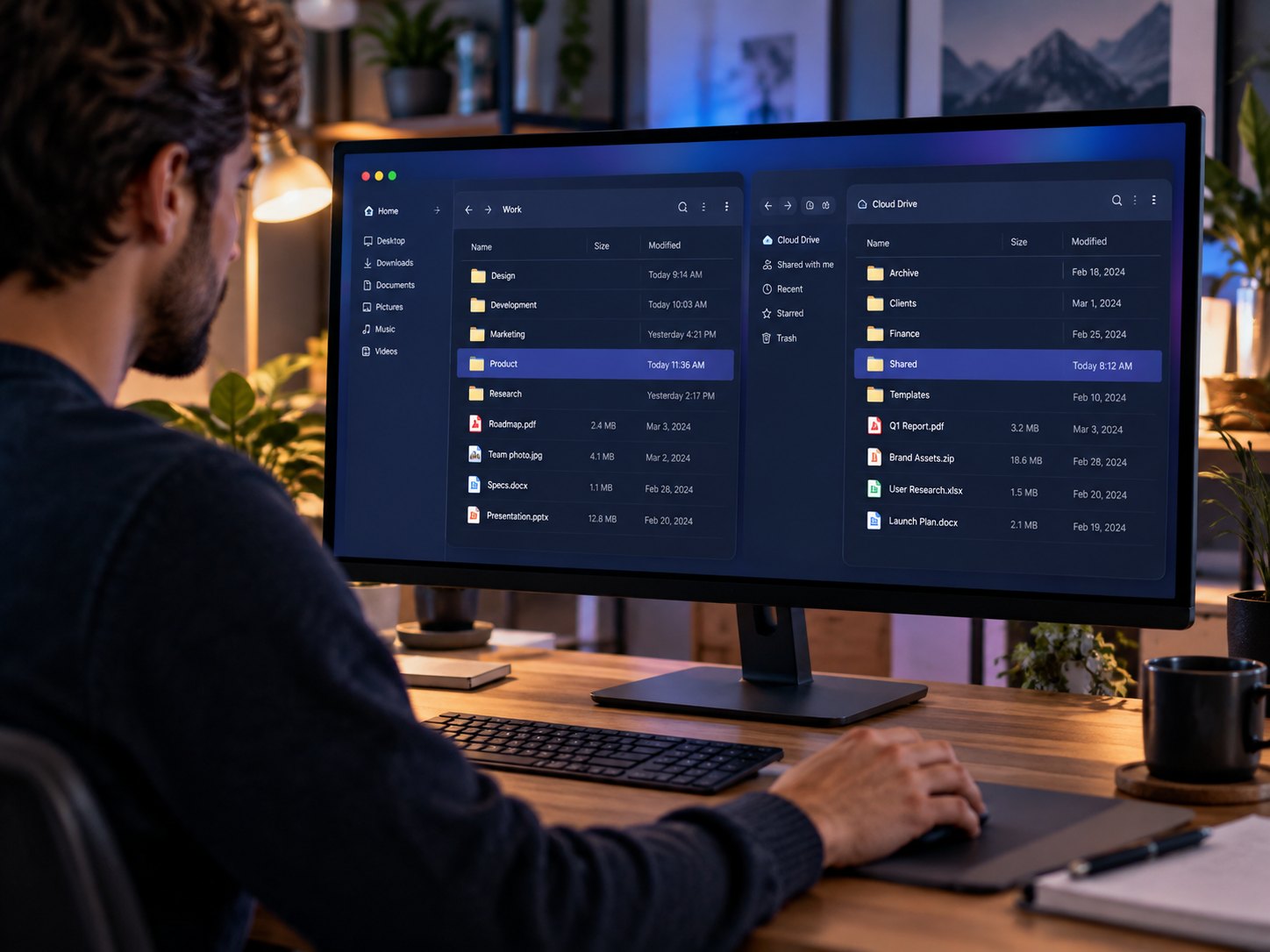 Explorer One dual-pane file management workflow